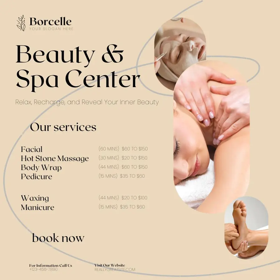 Beauty and spa services social media creative