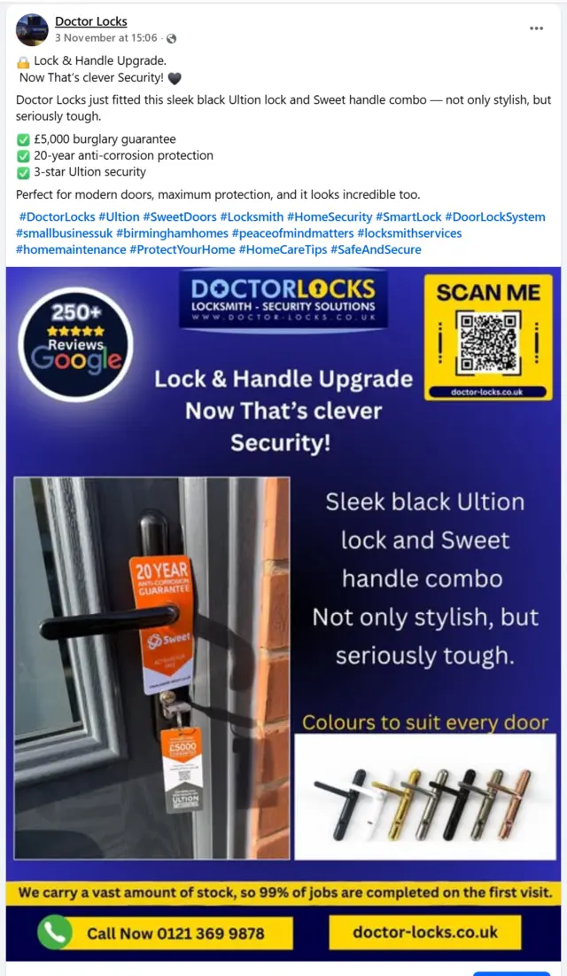 Promotional creative produced for Doctor Locks